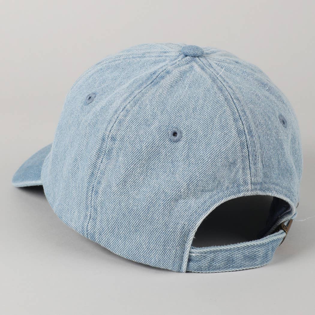 Put It On My Husband's Tab Embroidery Denim Cap: 2169-LT DENIM-HUSBAND / ONE SIZE
