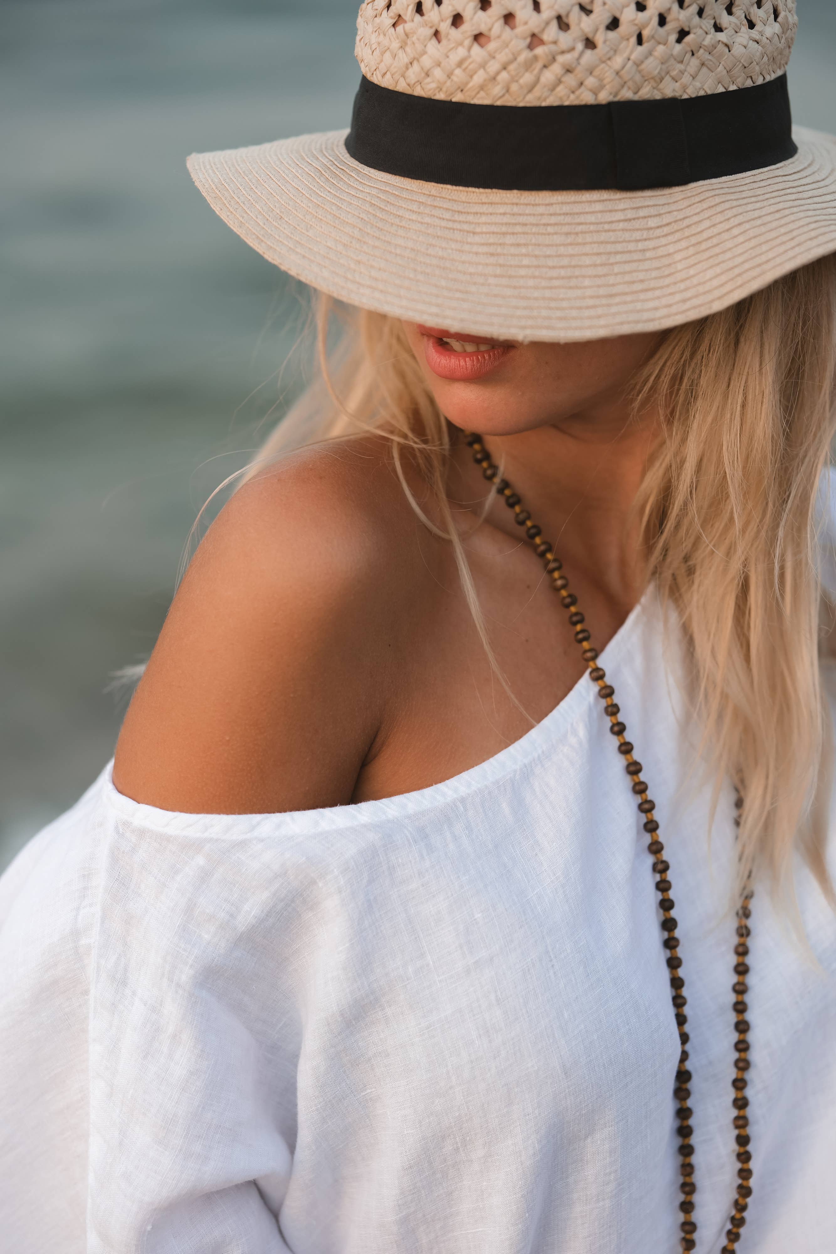 Pure Linen White Top: White