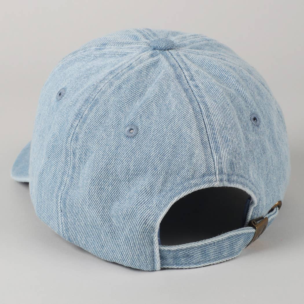 Put It On My Husband's Tab Embroidery Denim Cap: 2169-LT DENIM-HUSBAND / ONE SIZE
