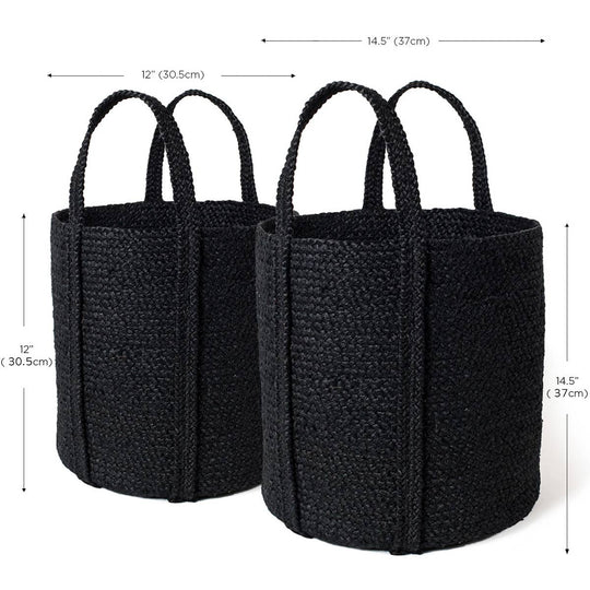The Kata Basket – Noir Black-Set of 2