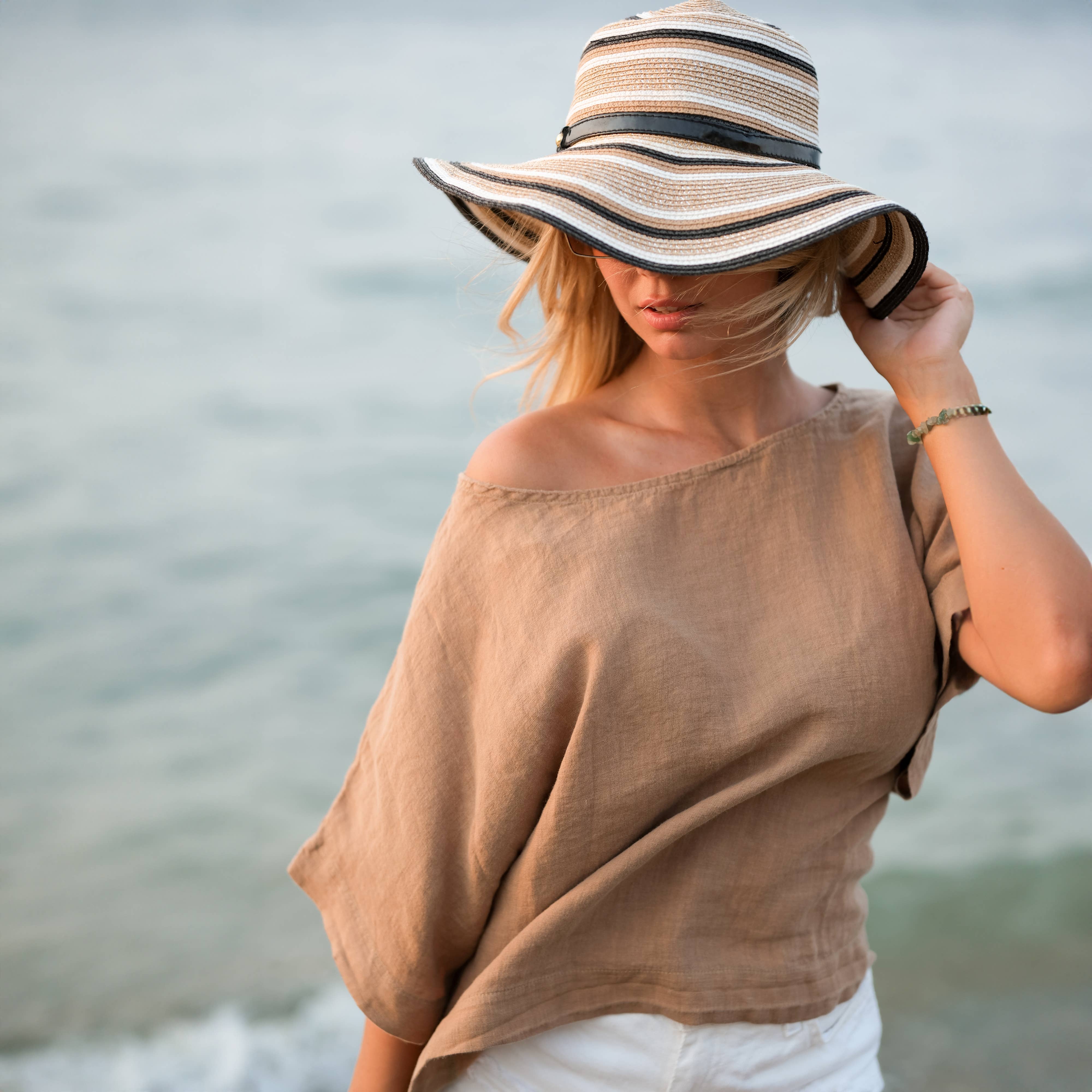 Pure Linen White Top: White