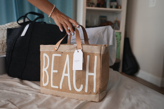 The Mini Jute Tote - Beach