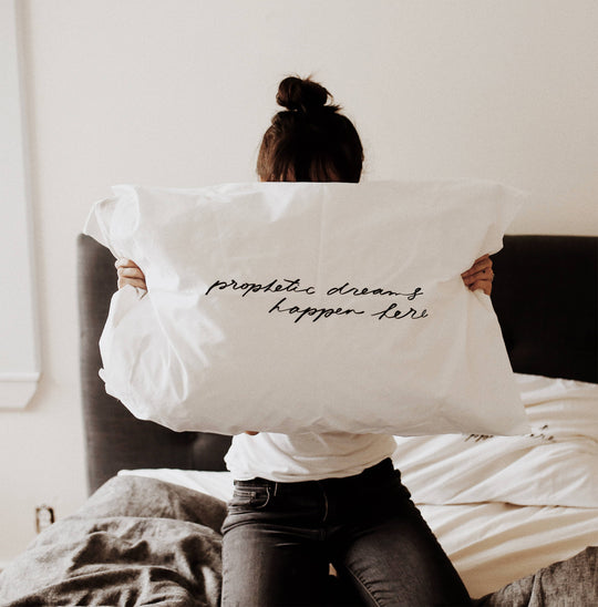 Prophetic Dreams Happen Here  Pillowcase